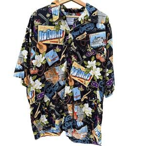 New Orleans French Quarter David Carey Originals button up shirt Size 2XL